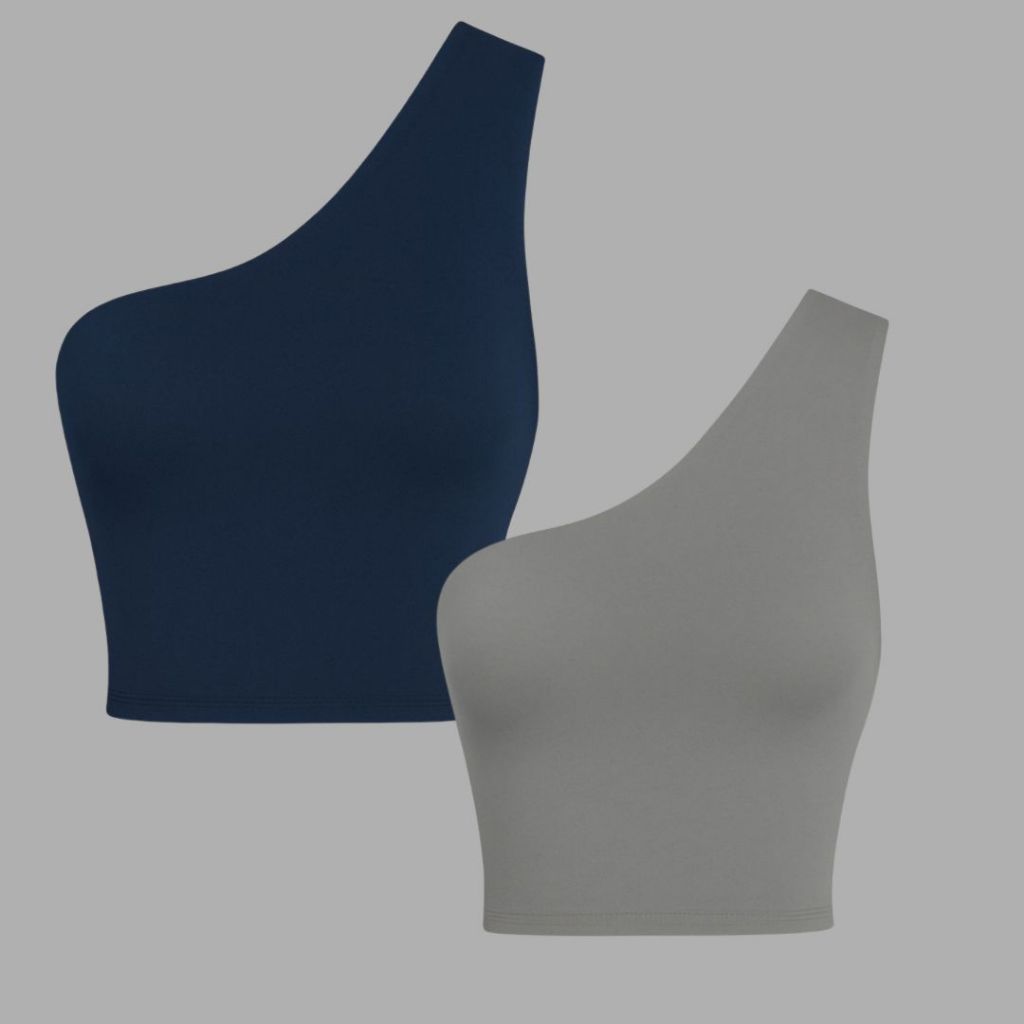 Kit 2 Cropped Feminino Mula Manca Suplex Casual Ombro Só