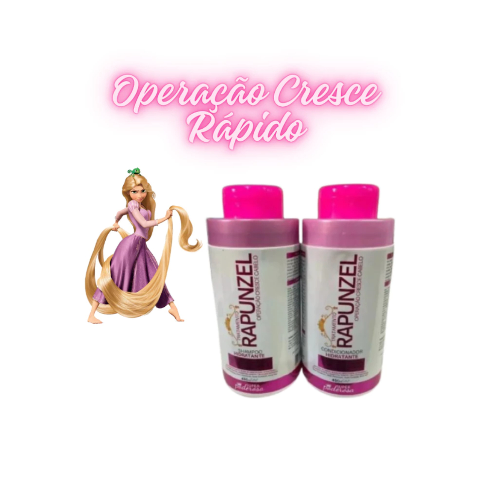 Tratamento Rapunzel - Operação Cresce Cabelo - Shampoo Hidratante + Condicionador Hidratante