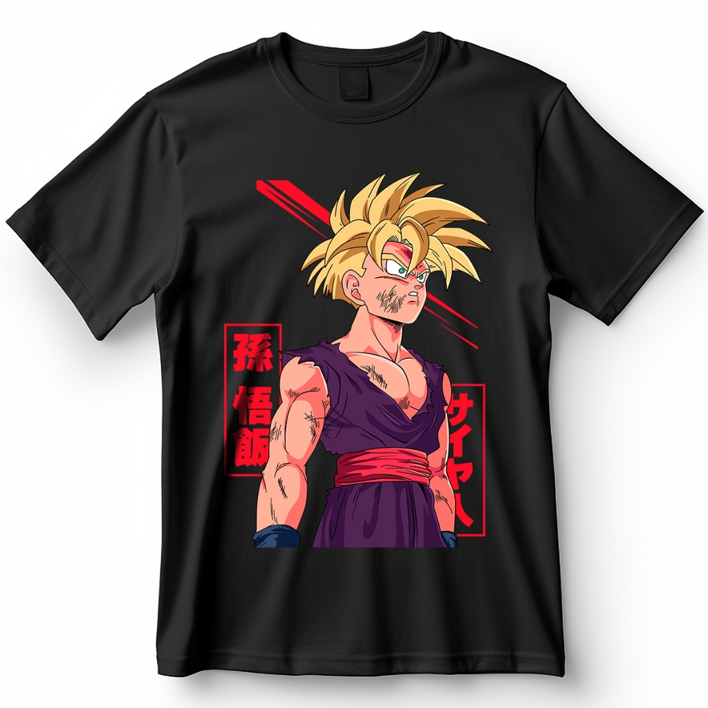 Camisa Son Gohan Dragon Ball Z Blusa Camiseta de Animes 100% Algodão em Oferta na Shopee