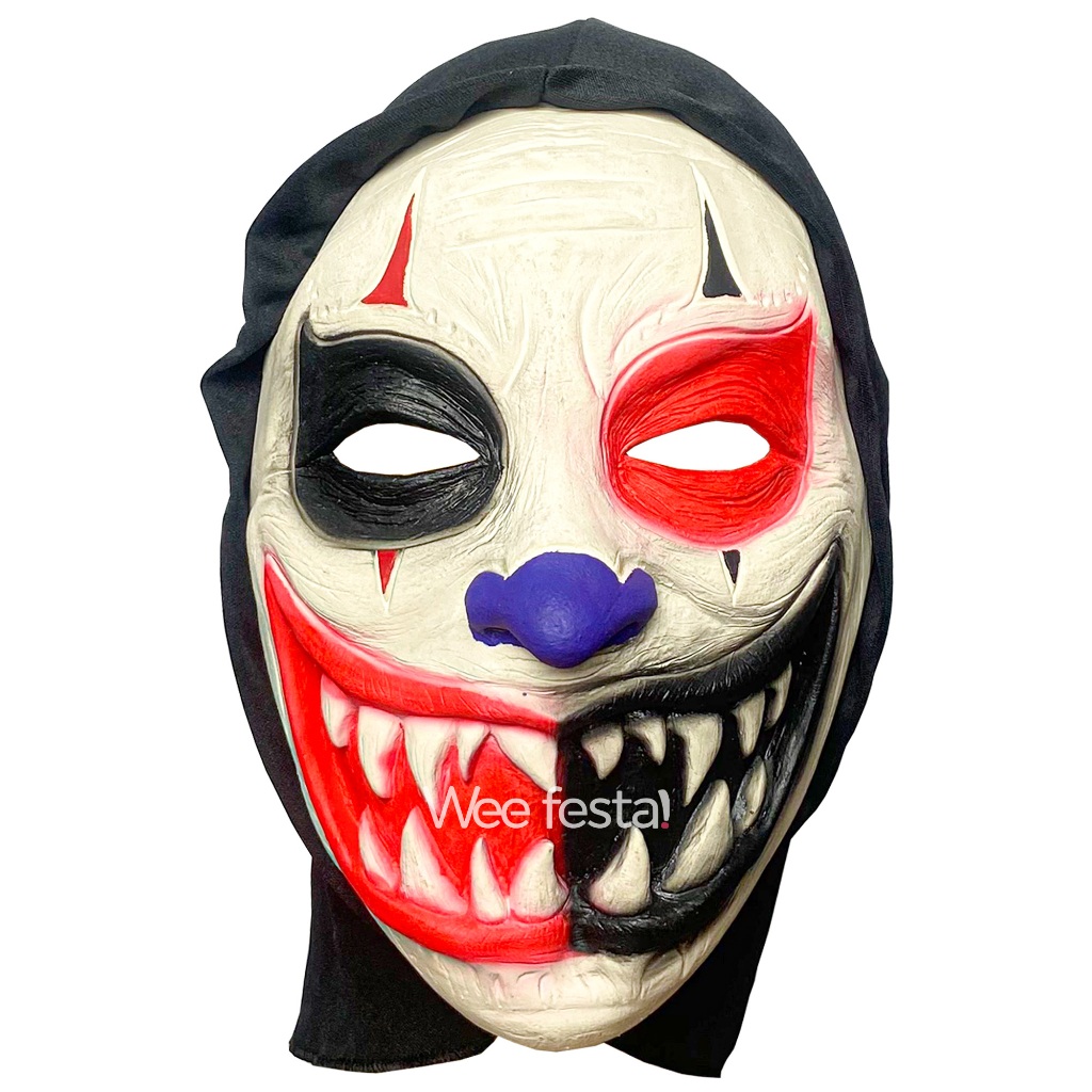 Máscara Látex Capuz Palhaço Mau Diabolico Joker Festa Fantasia Halloween Carnaval Careta Terror