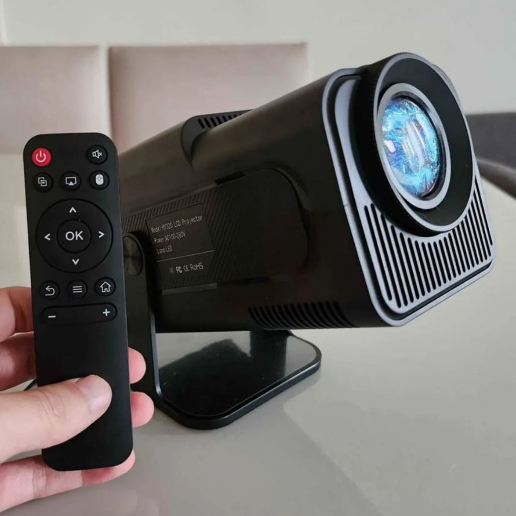 Projetor HY320 mini Portátil – Android, Wi-Fi, HD 1080p, 390 ANSI, Espelhamento Celular