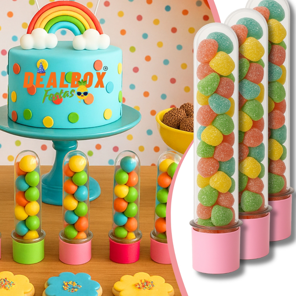 Kit Tubete 13cm Várias Cores Lembrancinha Festa Infantil Surpresa Aniversário em Oferta na Shopee