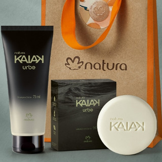 PRESENTE NATURA KAIAK URBE Masculino Shampoo Detox Kaiak Urbe 75ml Sabonete em Barra Puro Vegetal Kaiak Urbe 90g kit