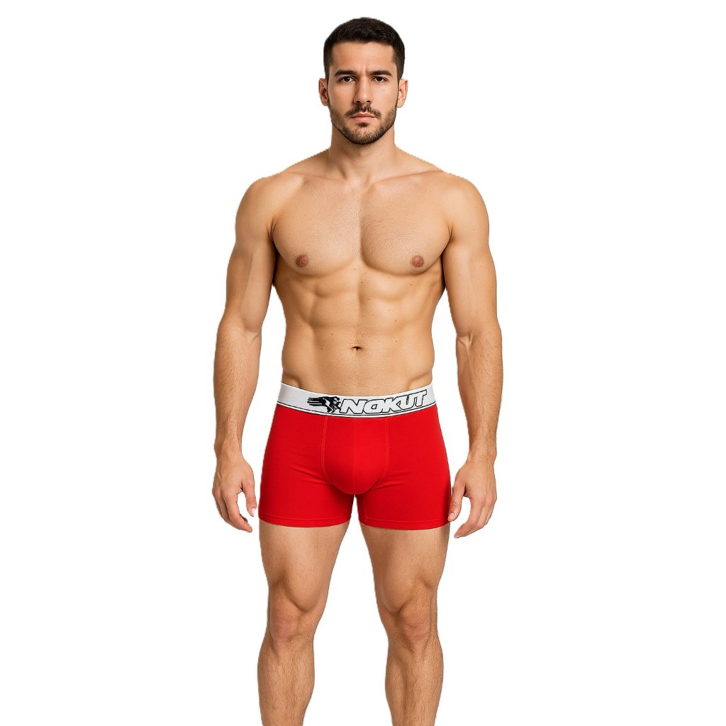 Kit 5 Cuecas Boxer Box Masculinas Microfibra Lisa Adulto Nokaut