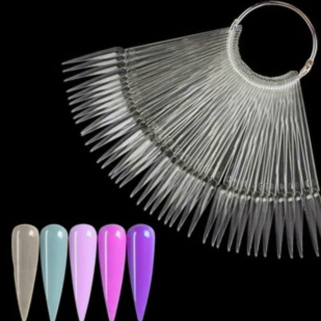 Mostruário De Unhas Stiletto Transparente/natural Extra Longo Pacote Com 50 Und em Oferta na Shopee