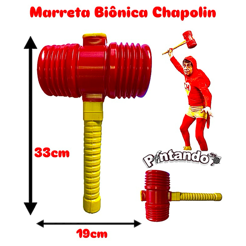 Marreta Biônica Martelo Chapolin Colorado Brinquedo Fantasia Festa Infantil