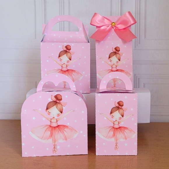 Caixinha Lembrancinha Bailarina Personalizada | Nome e Idade | Festa Infantil Aniversário Menina | Decoração Mesa