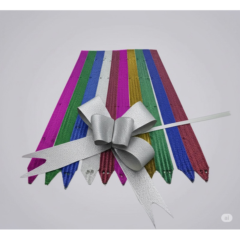 100 laço facil gravata 12x22 com glitter brilhos em Oferta na Shopee