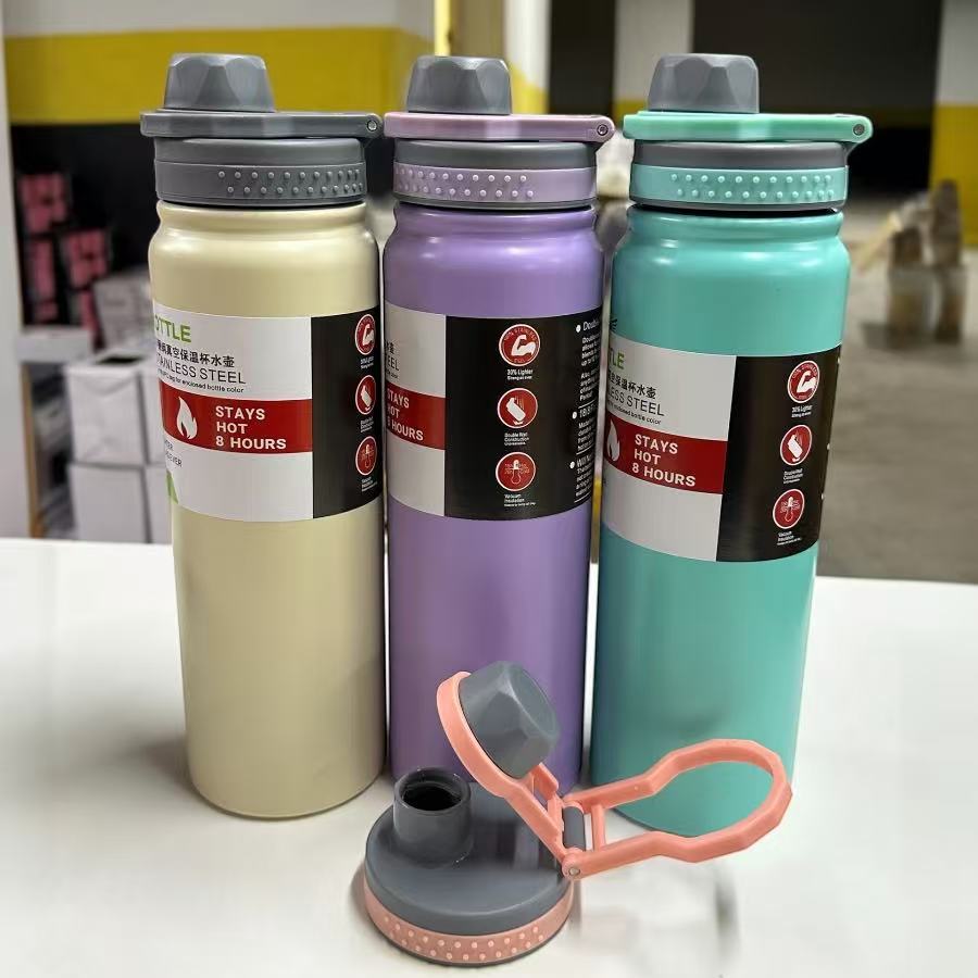 Garrafa Térmica 800ml 1000ml  garrafa espacial Quente Frio Com Isolamento Térmico De Grande Capacidade