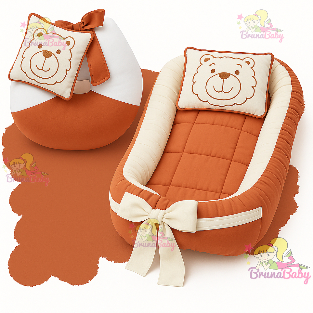 Kit 4 Peças Ninho Redutor e Travesseiro + Almofada de Amamentação Multifuncional Menino e ...