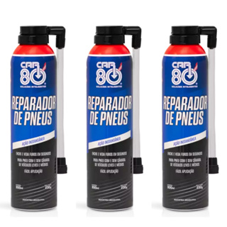 KIT 3 REPARADOR DE PNEU SPRAY CAR 80 - ECONÔMICO SELANTE EMERGÊNCIA CARRO MOTO em Oferta na Shopee