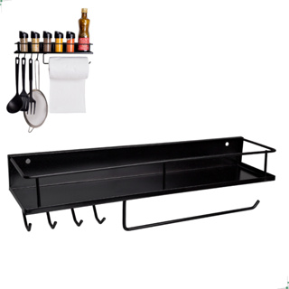 Prateleira Cozinha Porta Tempero Condimentos Porta Rolo Suporte Organizador de Parede 40 cm em Aço em Oferta na Shopee