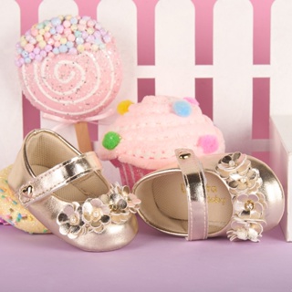 Sapatilha de Bebê Dourada com Flores – Elegância e Conforto para sua Princesa em Oferta na Shopee