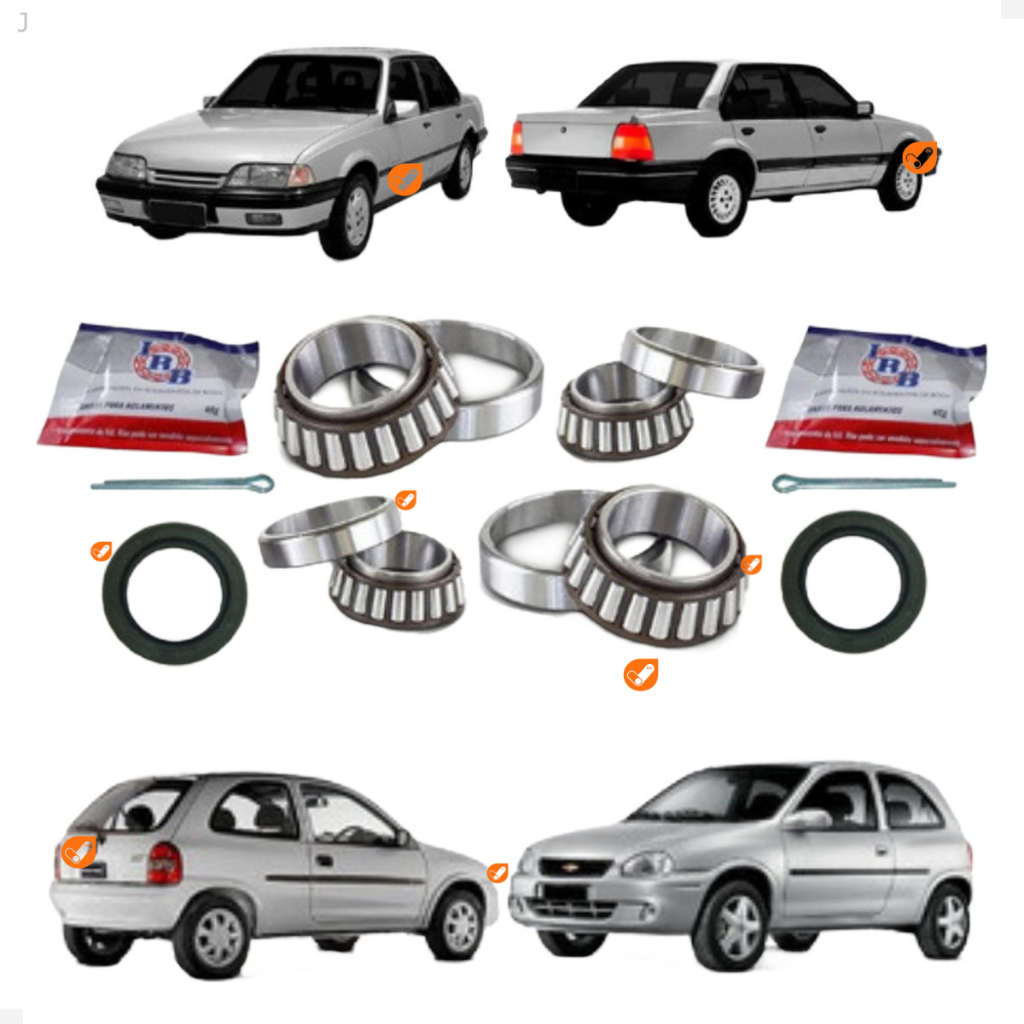 Kit 2 Rolamento Roda Traseira Corsa Wind 94 95 96 97 98 99 00 PAR CORSA/CELTA/PRISMA/MONZA IRB200