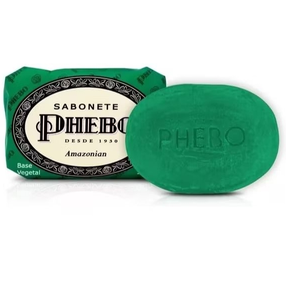 Kit 6 Sabonetes em barra Phebo Verde  Amazonian Phebo 90g cada