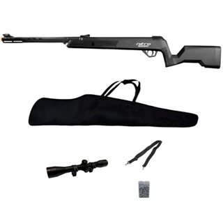 Carabina de Pressão Nitro Force Preta 4.5mm - CBC + Capa + Bandoleira + Luneta 4x32 + Chumbo em Oferta na Shopee