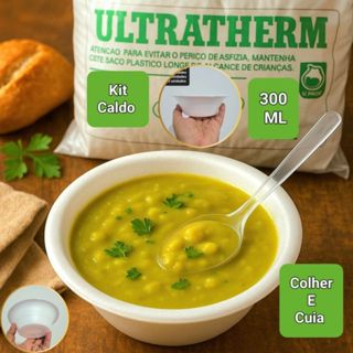 Kit Caldo Descartável Festa - 50 unidades Cumbucas de Isopor 300 ml + 50 Colheres Refeição Branco em Oferta na Shopee