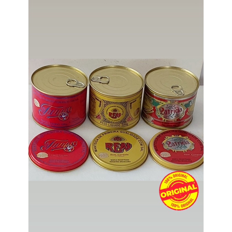 Manteiga Real -  A verdadeira manteiga - Lata 500g em Oferta na Shopee