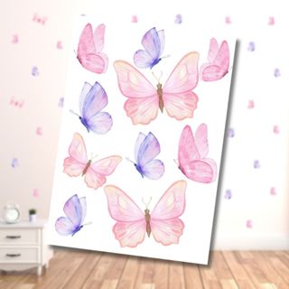 Adesivos de Parede Infantil Borboletas Aquarela – Jardim Encantado para Quarto de Bebê em Oferta na Shopee