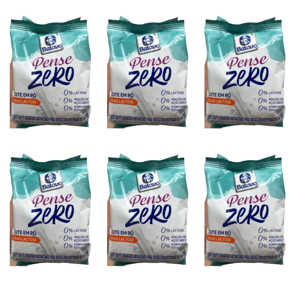Leite em Pó Desnatado Zero Lactose Batavo Pense Zero 300 g Kit 6 Unid – Economia e Saúde