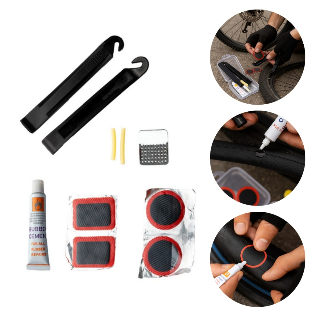 Kit Remendo A90 Reparo Pneu Bicicleta Conserto Câmera Ar Bike Espátulas Tubo de Cola Acte Sports