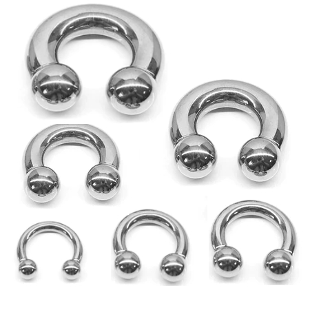Piercing Aço Alargador Expansor Ferradura Orelha Nariz em Oferta na Shopee