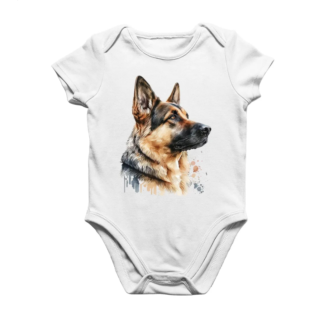 Body Beb Cachorro Pastor Alemão Roupa