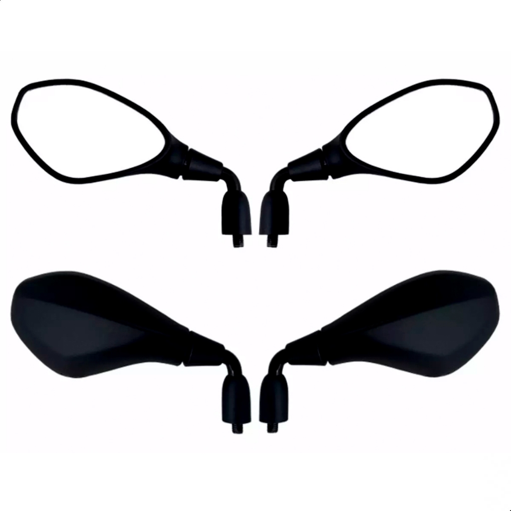 Par de Retrovisor BMW F800 Haste Curta Rebaixada Convexa Honda