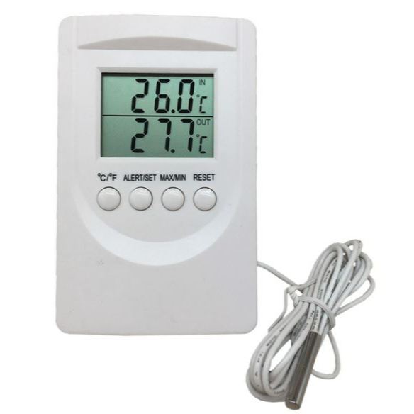 Termômetro Digital Alarme Temperatura Máxima e Mínima Do Interno e Externo Certificado de Calibração em Oferta na Shopee