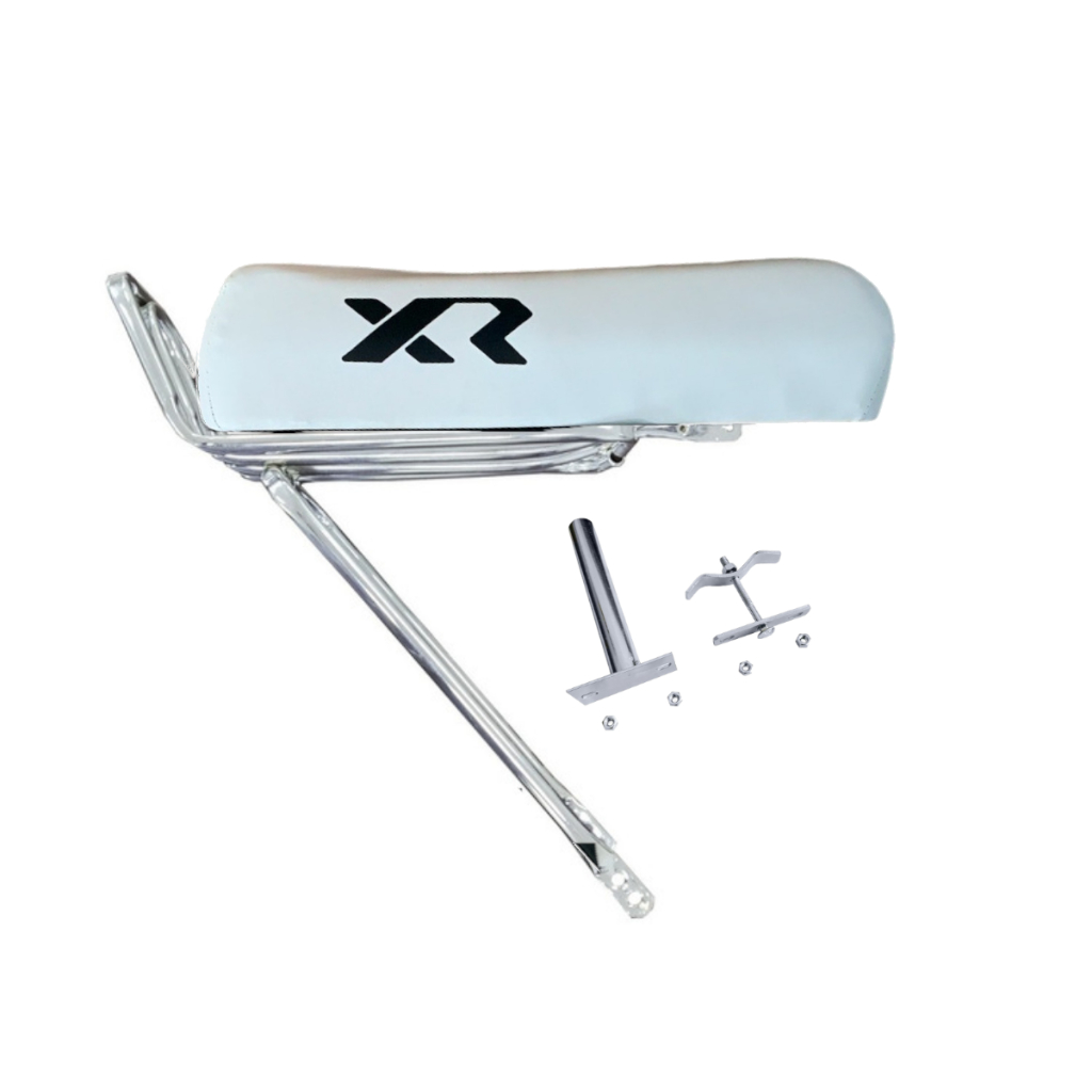 Banco Mobilete Caloi Xr Bicicleta Bike Motorizada Bagageiro Traseiro Rabetao Cromado Completo