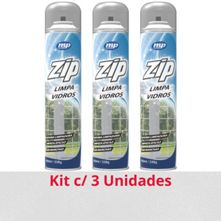3UN Espuma Limpa Vidros / Box / Acrílicos / Espelhos / Vitrines / Spray Zip Clean 400ml em Oferta na Shopee