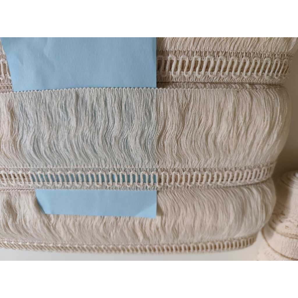 Renda Com Franja Palito  cru , 100% Algodão (largura8.0mm)-Cru com  Pacote de 5m, 10m e 20m em Oferta na Shopee