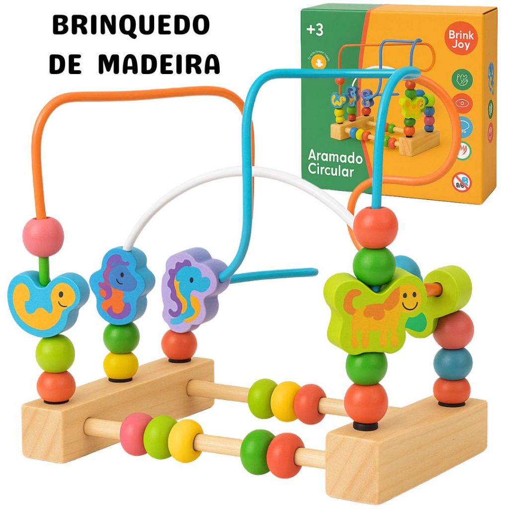 Brinquedo Pedagógico Educativo Aramado Montanha Russa Em Madeira Tamanho Grande em Oferta na Shopee