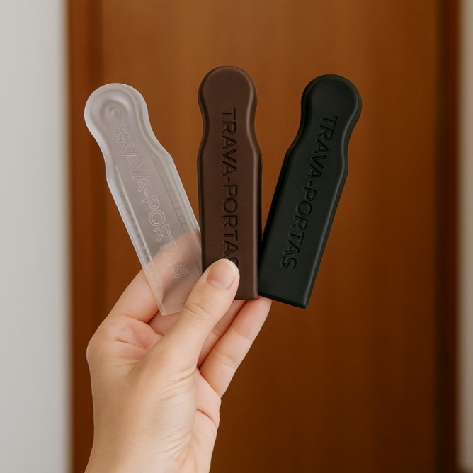 Trava Porta Silicone Antiderrapante Acabou As Batidas Na Parede