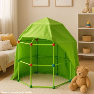 Barraca Infantil Cabana Multi Montagens Cabaninha Tenda Casinha Menino Menina em Oferta na Shopee