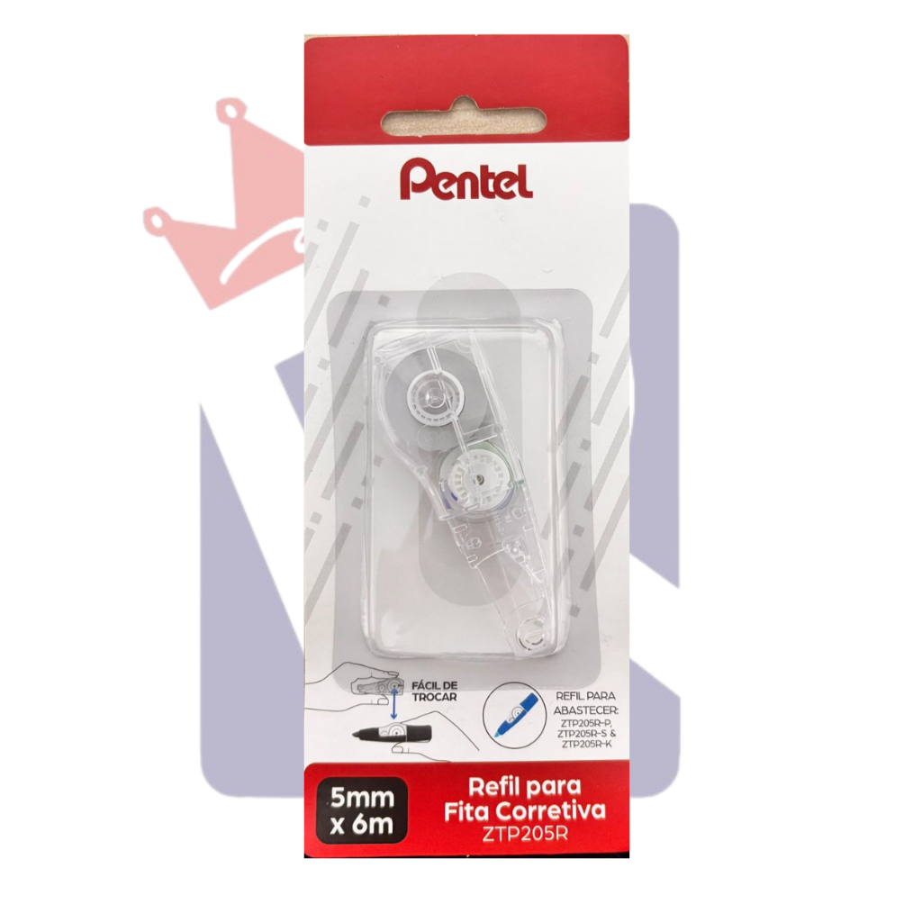 REFIL PARA CORRETIVO EM FITA PENTEL ZTP205R-P,ZTP205R-S E ZTP205R-K em Oferta na Shopee