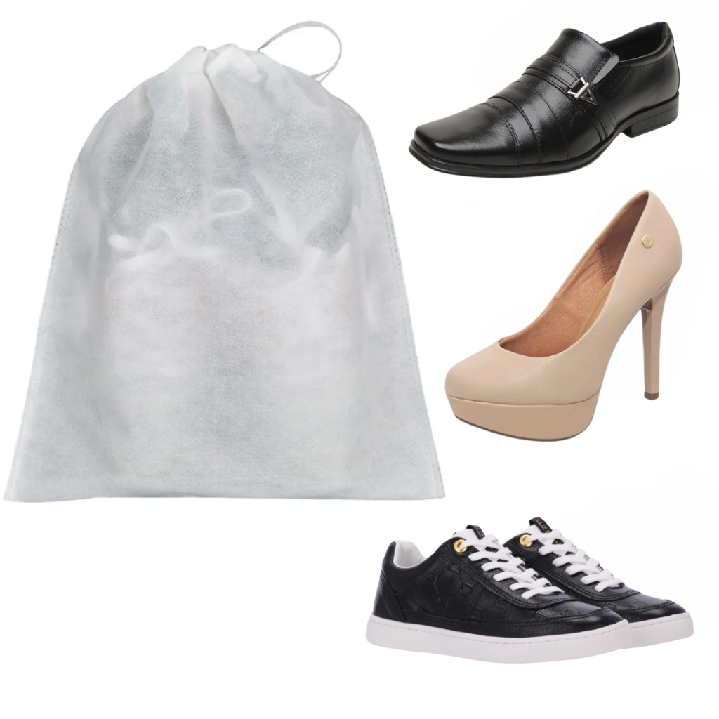 Kit 20 Saquinhos para sapatos, tamanho 29 x 34 cm Ecobagmania em Oferta na Shopee