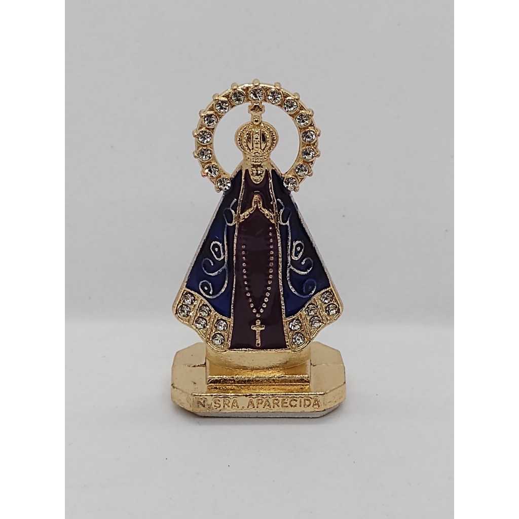 Imagem de Nossa Senhora Aparecida para carro escritório e decoração em metal auto colante