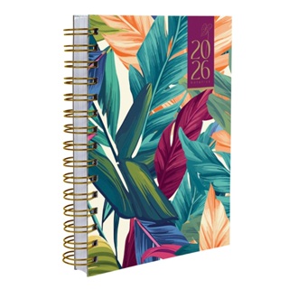 Agenda 2026 Capa Dura Botanics Tropical Leaves em Oferta na Shopee