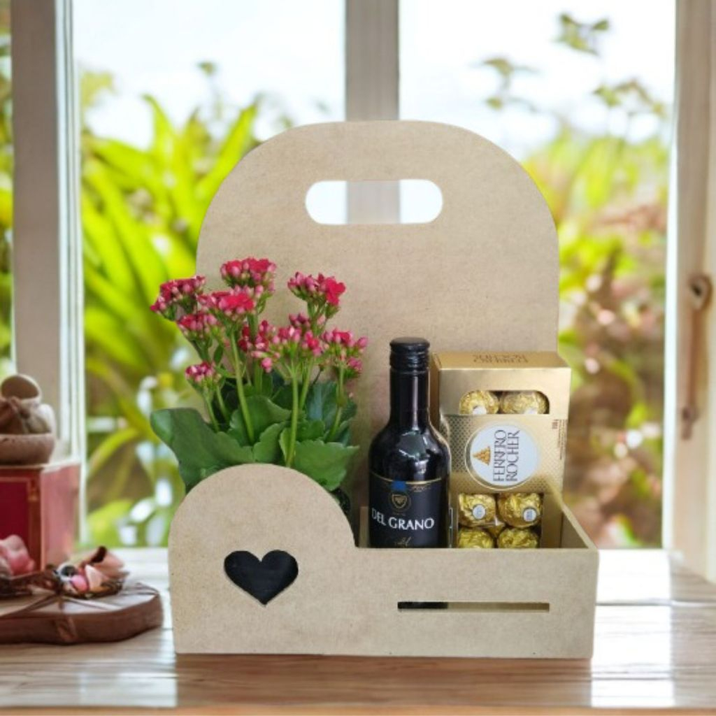 Bag Box Em MDF Cru Para Cesta Decorativa Presente Criativa