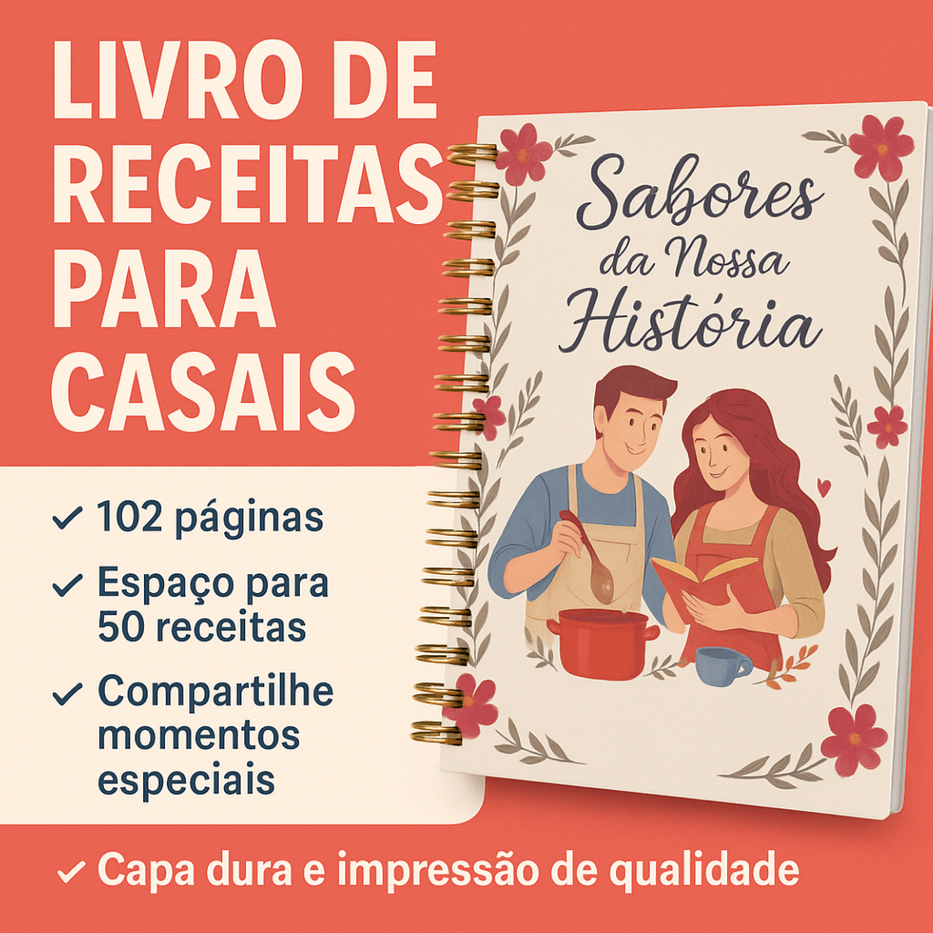Livro De Receitas Em Casal - Sabores Da Nossa História - Compartilhe Receitas E Memórias A Dois