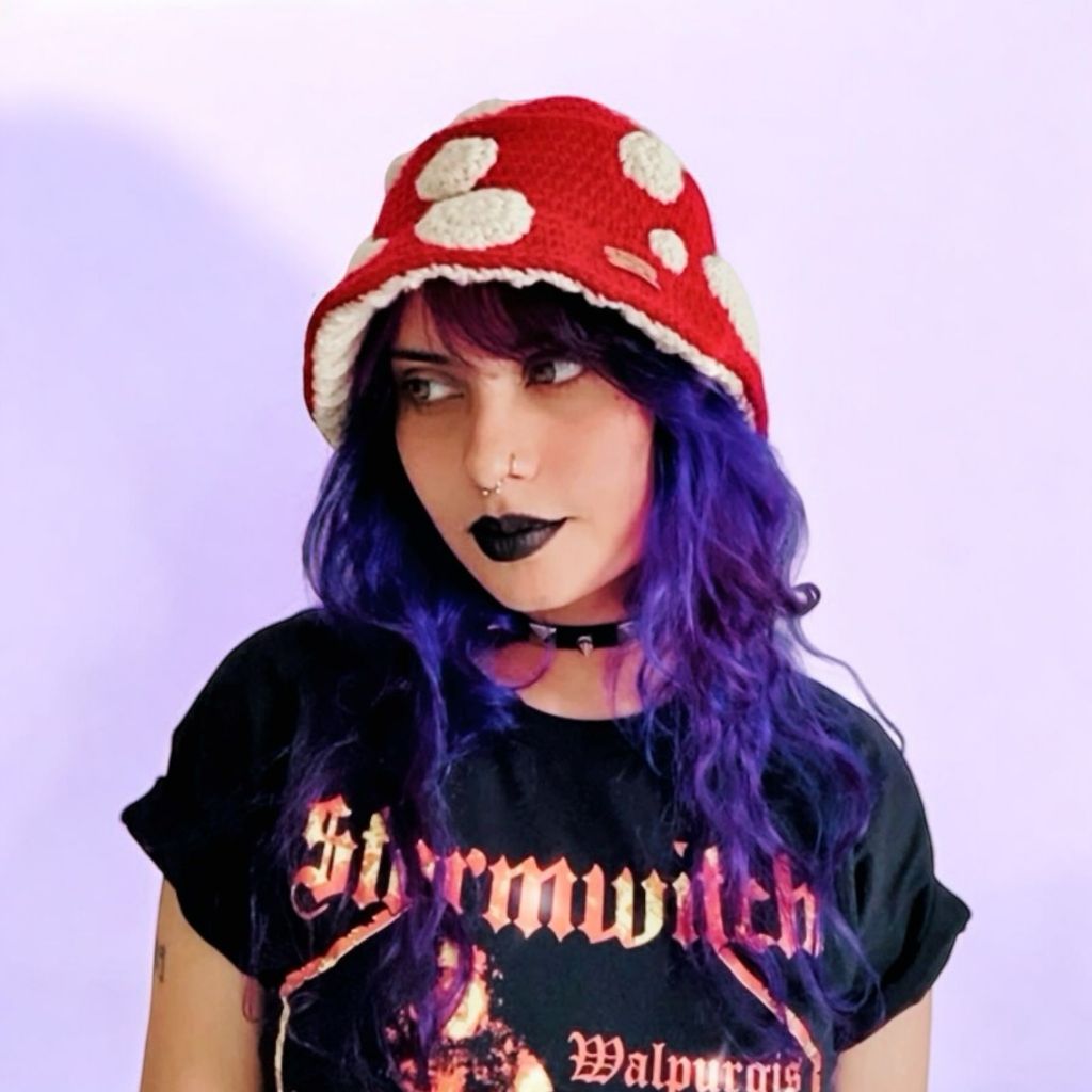 Chapéu Bucket Cogumelo Com/Sem Guelras Em Crochê Unissex em Oferta na Shopee