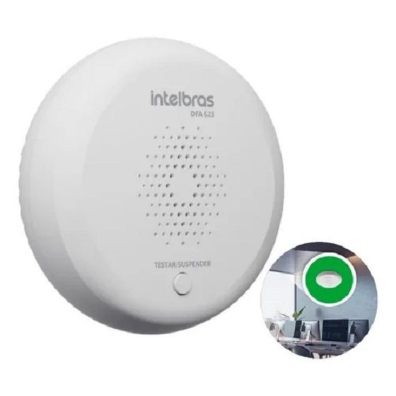 Detector De Fumaça Sem Fios Autônomo Intelbras Dfa 623 Branco em Oferta na Shopee