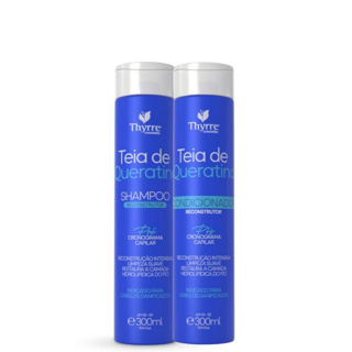 Shampoo e Condicionador Teia de Queratina Cronograma Reconstrução Thyrre Cosmetics em Oferta na Shopee