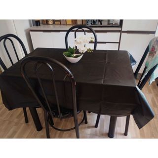 Toalha Mesa Antiderrapante 4 Lugares Térmica Impermeável 1,40 m x 1,40 m Preto em Oferta na Shopee