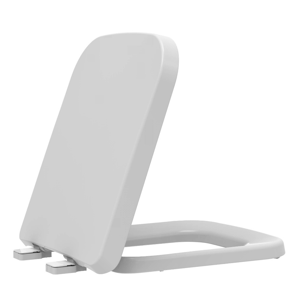 Tampa de Vaso Sanitário Icasa Lyon Misti Branco Fosco Soft Close em Polipropileno