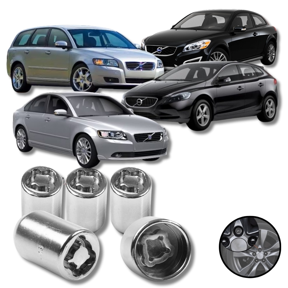 Kit Parafuso Porca Antifurto Roda Volvo C30 S40 V40 V50