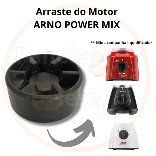 Arraste do  motor de liquidificador Faciclic, New Faciclic,  Power Mix, Clic Mix, Optmix Plus, New Faciclic