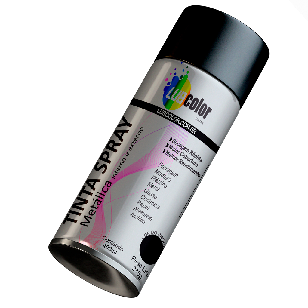Kit 72 Tinta Spray Preto Brilhante Uso Geral 400 ML 235G em Oferta na Shopee