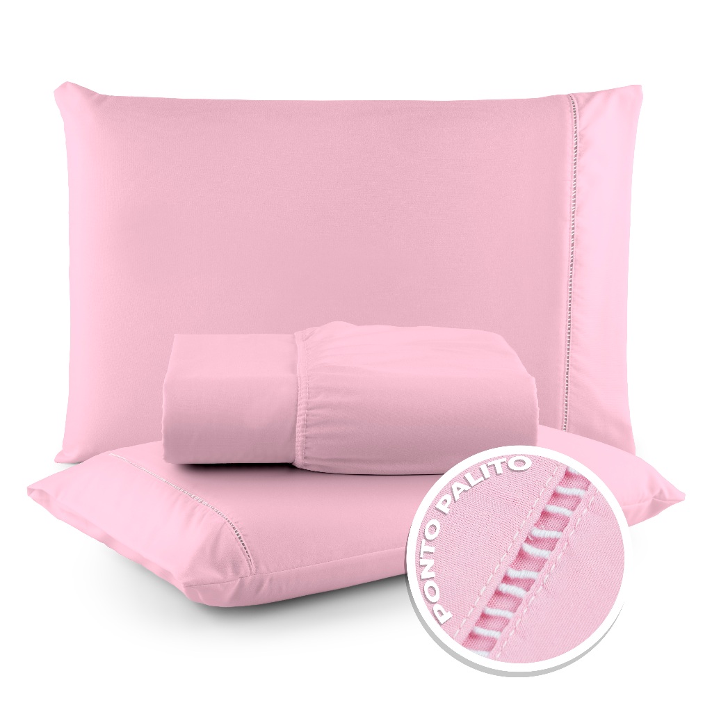 Jogo de Lençol 02 Peças para Box Cama Solteiro Tecido 400 Fios Micropercal - CASA MOCHI